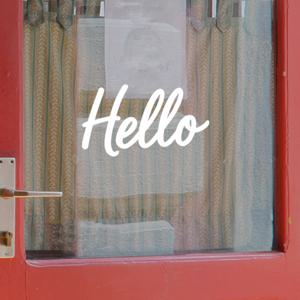 예쁜 필기체 hello 인테리어 도어 레터링 스티커