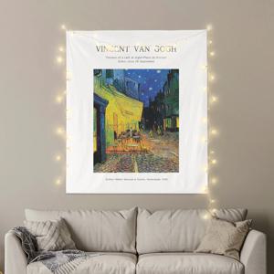 고흐 밤의카페테라스 패브릭포스터 150x130cm + 꼬마전구(4.5M 30구) SET