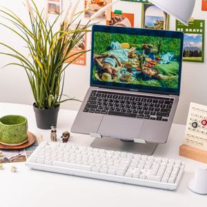 K10 PRO SE2 화이트 2.4G 무선 핫스왑 풀배열 사무실 기계식 키보드