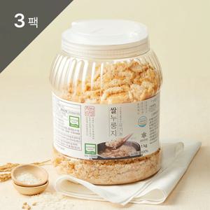 착한상점 쌀눈이 살아있는 유기농쌀 누룽지 1kg*3통