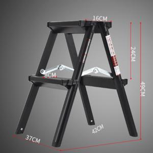 미니 가정용 사다리 접이식 계단 안전 발판 2단 경량 알루미늄 합금