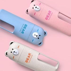 곰돌이 칫솔통 손잡이형 칫솔케이스 양치컵 3color DD-13091