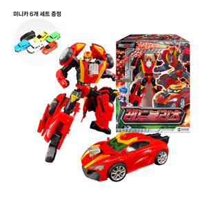 메탈카드봇S 레드블리츠 자동차 변신로봇 로보트 장난감 남아장난감+미니카6개세트