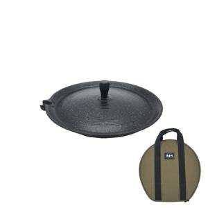 주물 솥뚜껑 캠핑 국산 삼겹살 바베큐 불판 30cm + 전용가방