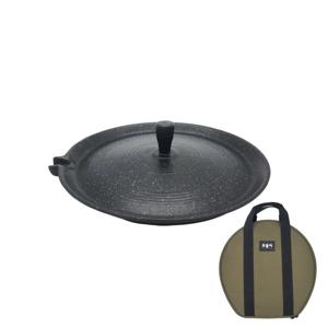 주물 솥뚜껑 캠핑 국산 삼겹살 바베큐 불판 35cm + 전용가방