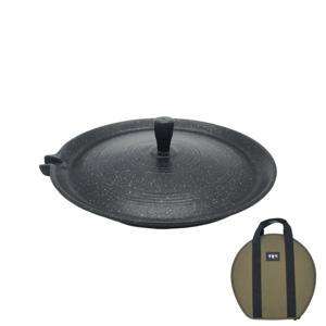 주물 솥뚜껑 캠핑 국산 삼겹살 바베큐 불판 38cm + 전용가방