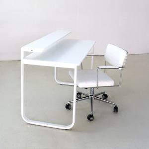부크 데스크 화이트 철제 컴퓨터 낮은2단 책상 1200size