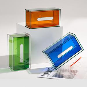 [해외] 아크릴 컬러 각티슈 커버 티슈케이스