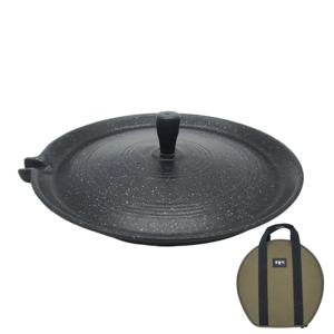 주물 솥뚜껑 캠핑 국산 삼겹살 바베큐 불판 43cm + 전용가방