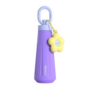 블러썸 오볼 텀블러 스트로우 빨대 손잡이 스텐316 여신 보온 보냉 500ml 퍼플옐로우