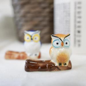 미니 부엉이 인센스 스틱 홀더 귀여운 동물 도자기 소품 향 받침대 나그참파 향피우기
