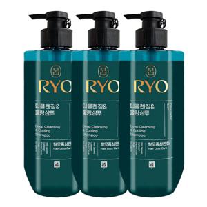 청아 딥클렌징 앤 쿨링 샴푸 592ml x3