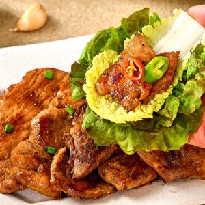 총 12인분 대용량/ 왕! 금돼지 칼집 양념 목살구이 500G X 4팩 세트