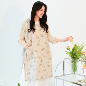 플로리스트 어린이집 주방 앞치마 꽃무늬 원피스 허리 북유럽 데이지