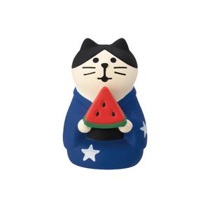 콘콤브레 칠석 유카타고양이(수박) 소품 피규어 미니어처