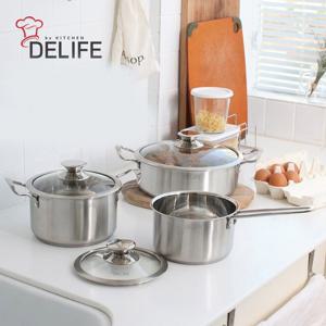 쿡 웨어 IH인덕션 3종 냄비세트 DLA-SC3SET