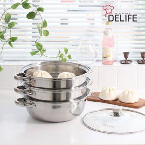 스테인레스 IH인덕션 3단 찜전골냄비 28cm DLA-SP28