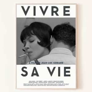 vivre sa vie 자기만의 인생 고전 흑백영화 감각적인 레트로 흑백사진 포스터