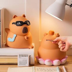 카피바라 저금통 돈들어오는 코인박스 집들이 자취 응원 이사 새해 신년 친구 선물 (2종)