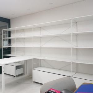 거실수납장 와이어수납 5단 W3600(800+800+1200+800) + F1데스크1670