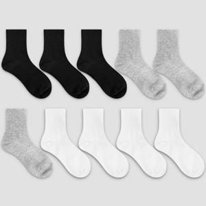 자체생산 국산 데일리 남자 여자 학생 중목 무지 면양말 10켤레
