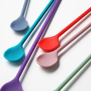국내생산 실리콘 롱 티스푼 디저트 커피스푼 숟가락 6colors