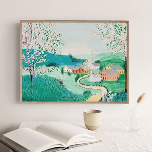 2+1 그랜마 모지스 할머니 명화 그림 액자 인테리어 포스터 - 사과꽃 피는 계절에