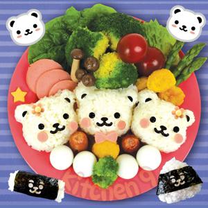 백곰이 주먹밥틀 김펀치 주먹밥모양틀 소풍 도시락꾸미기 메이커세트