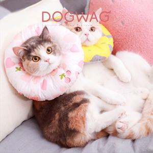 고양이 방수 넥카라 강아지 천 애견 넥쿠션 깔대기