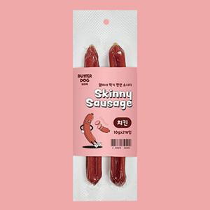 스키니 소시지 강아지 소세지 육포 간식 치킨 2p