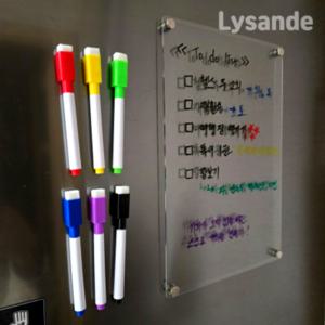 냉장고 투명 메모보드 붙이는 자석보드 (보드마카 6종 포함)