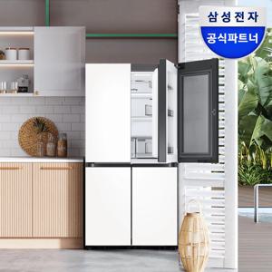 비스포크 냉장고 RF85DB91F1W6 새틴화이트 4도어 1등급 메탈쿨링 푸드쇼케이스