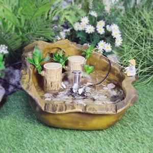 FRP 함지박 수반과 우산분수 인테리어 분수대