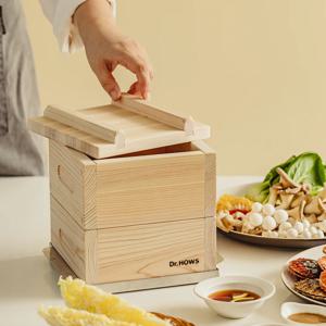 자담 편백나무 미니 찜기 2단 18cm