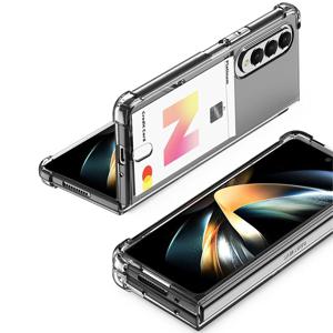갤럭시Z폴드4 호환 모서리 범퍼 카드수납 휴대폰 케이스 투명 Z4-PK-CASE