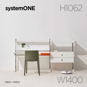 시스템ONE 책상세트 W1400(800+600) H1062 *벽 설치