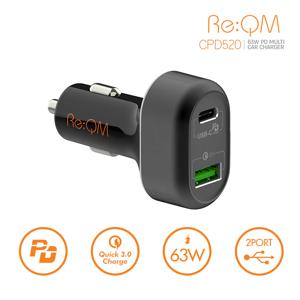 63W 차량용 초고속 PD충전기(CPD-520)_블랙