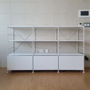 거실수납장 와이어수납 3단 W1800(600x3) 사무용 인테리어 서재 책장 거실서재화