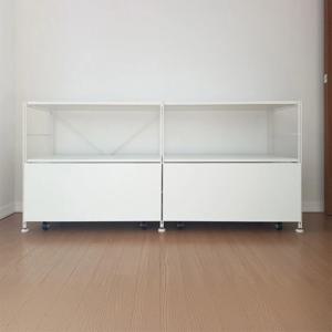 거실수납장 와이어수납 2단 W1600(800x2) 사무용 인테리어 서재 책장 거실서재화