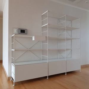 거실수납장 와이어수납 3단+5단 W2000(800+600+600) 서재 책장 거실서재화