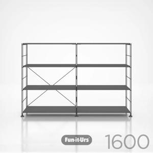 거실수납장 와이어수납 3단 W1600(800x2) 사무용 인테리어 서재 책장 거실서재화