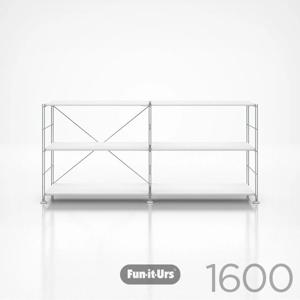 거실수납장 와이어수납 2단 W1600(800x2) 사무용 인테리어 서재 책장 거실서재화