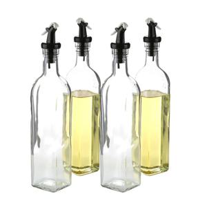 그레이오일병 500ml 4P세트_블랙 시럽 소스병 카페