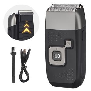 TEMU 남성용 무선 전기 면도기, 충전식 트윈 블레이드 수염 및 옆머리 트리머, USB 충전식 세척 가능한 그루밍 쉐이버