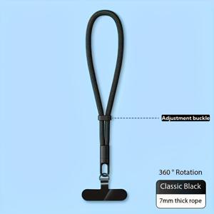 TEMU 다기능 폴리에스터 섬유 모바일 폰 랜야드 손목 스트랩, 360° 회전, 얽힘 방지 모바일 안전 스트랩, 자동 잠금 기능이 있는 야외 활동용 스트랩, 스마트폰 케이스에 적합|핸드폰스트랩