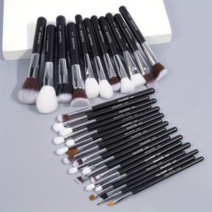 TEMU 30pcs 메이크업 브러쉬 세트 완벽한 기능 얼굴 메이크업 뷰티 도구 키트 전문가용 아이섀도우 파우더 블러쉬 블렌딩 메이크업 초심자 아티스트에게 이상적 매일 파티 메이크업 사용