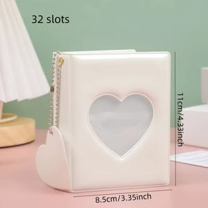 TEMU 1개의 사진 홀더, 3인치 단색 사진 카드 홀더, 사진 바인더 앨범, 32개의 포켓 앨범, 아이돌 스타 추격 앨범, 컬렉션 북, 데이 앨범, 데이 선물, 방 장식, 보관 및 정리용품