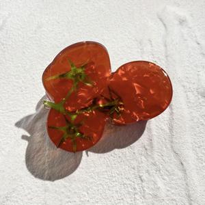 TEMU 시크한 야채 모티브 헤어 클로 - 아세테이트, 토마토, 양파, 상추 모양의 귀엽고 심플한 디자인 - 포니테일 및 업두에 완벽