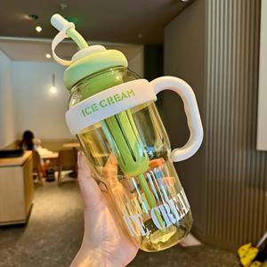 TEMU 43.96oz BPA 프리 스포츠 물병, 빨대 & 필터 포함 - 누수 방지, 내구성 있는 PC 소재, 파스텔 색상 (핑크, 퍼플, 그린, 옐로우, 블루) - 사무실, 야외 활동 및 여행에 완벽, 여행용 수분 공급 | 스타일리시한 물병 | 투명한 바디, 보온 물병, 추수감사절에 완벽