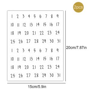 TEMU 2개 세트 시크한 블랙 월간 플래너 스티커, 5.9x7.9인치 - 대담한 숫자가 있는 자체 접착 달력 날짜 커버, 매트 마감으로 정리된 계획을 위한 월간 플래너 액세서리| 디자인|일회용 스티커, 월간 캘린더 플래너